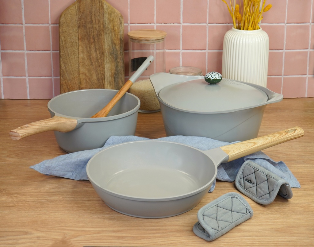 COOKUT - Cocotte 24 CM PERLE (Gris)